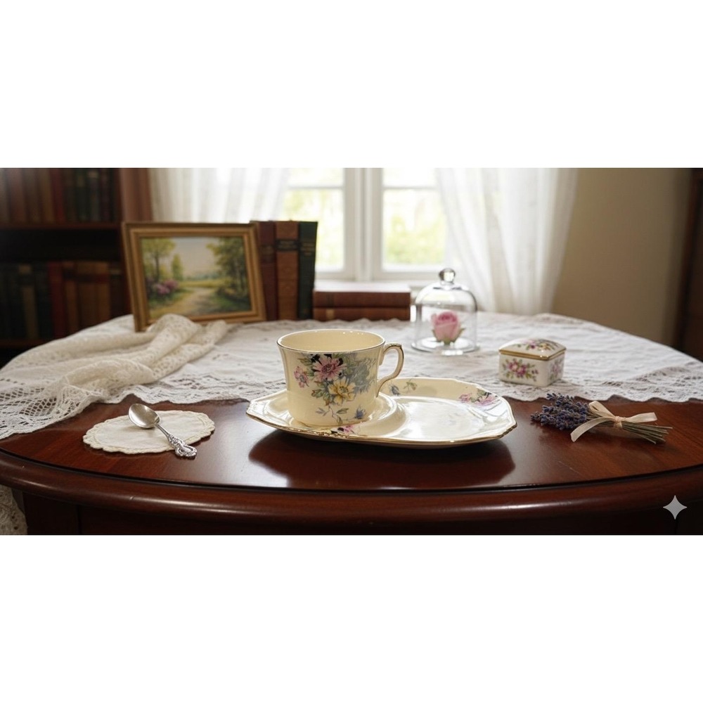1930's Royal Winton Floral Chintz Pattern Tea Cup And Saucer